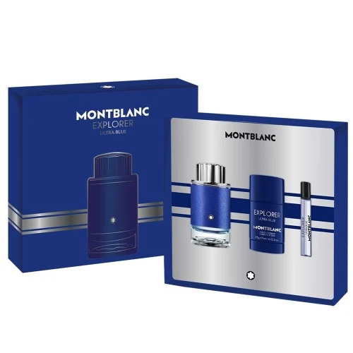 Mont Blanc Explorer Ultra Blue 3 Piece Gift Set